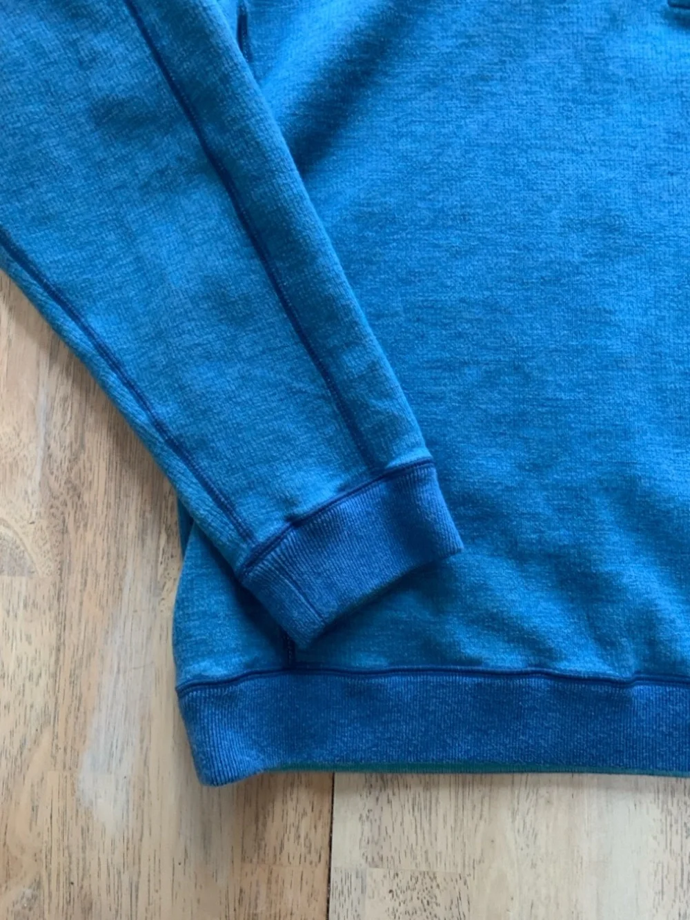 Tommy Bahama Men’s Teal Blue Half-Zip Pullover Sweater szXL